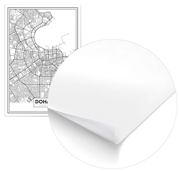 Cuadro Mapa Doha freeshipping - Home and Living