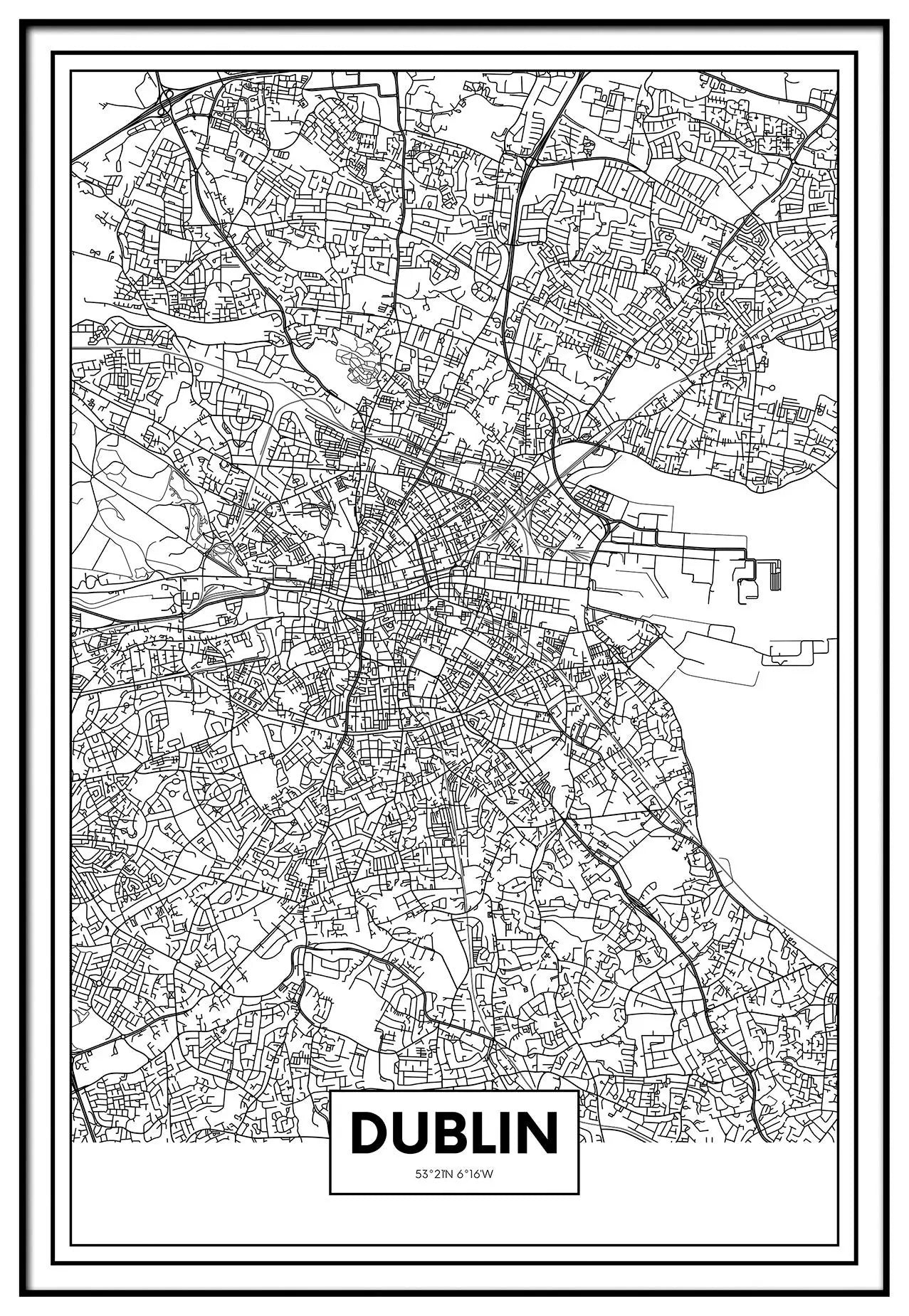 Cuadro Mapa Dublín freeshipping - Home and Living