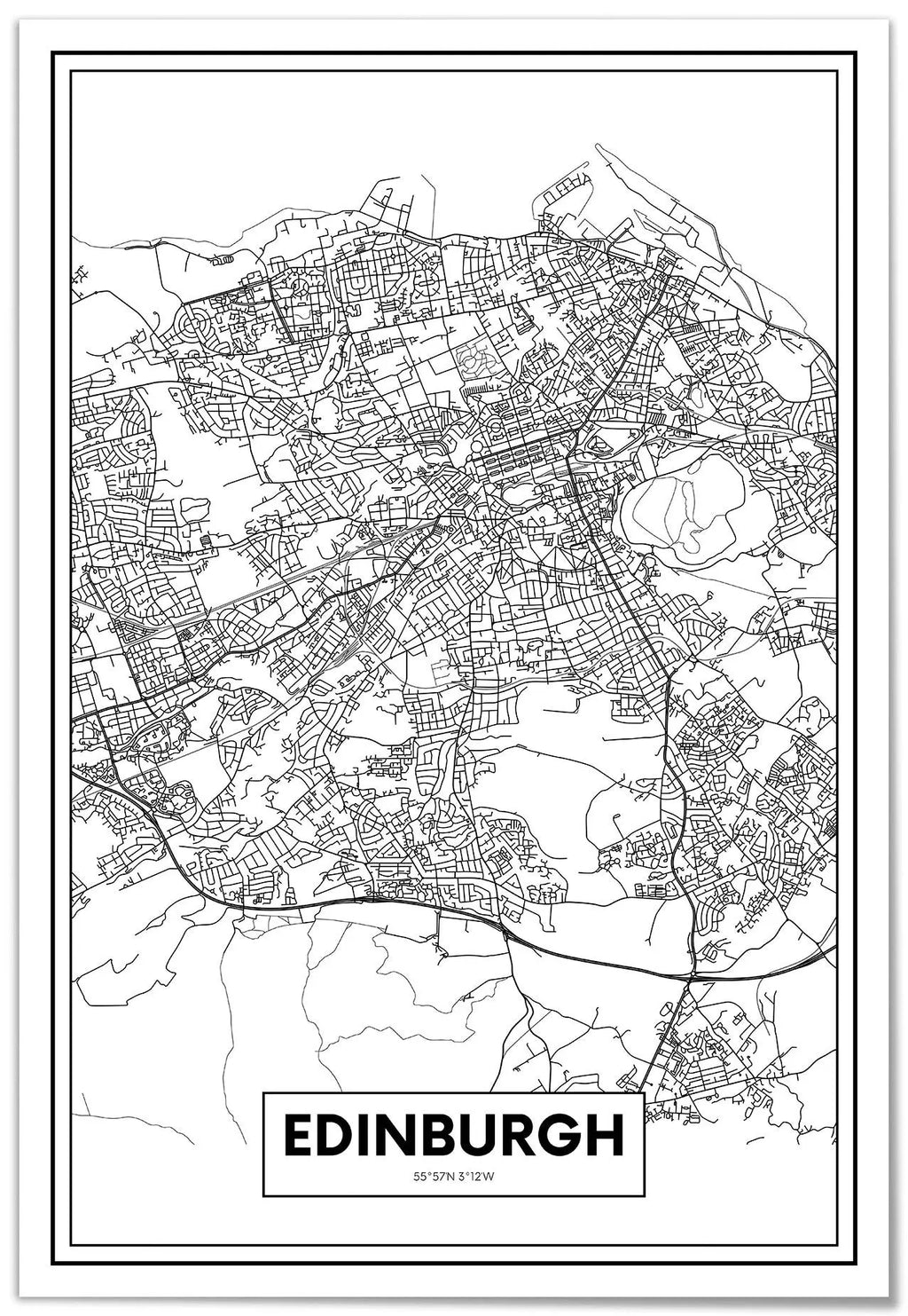 Cuadro Mapa Edimburgo freeshipping - Home and Living