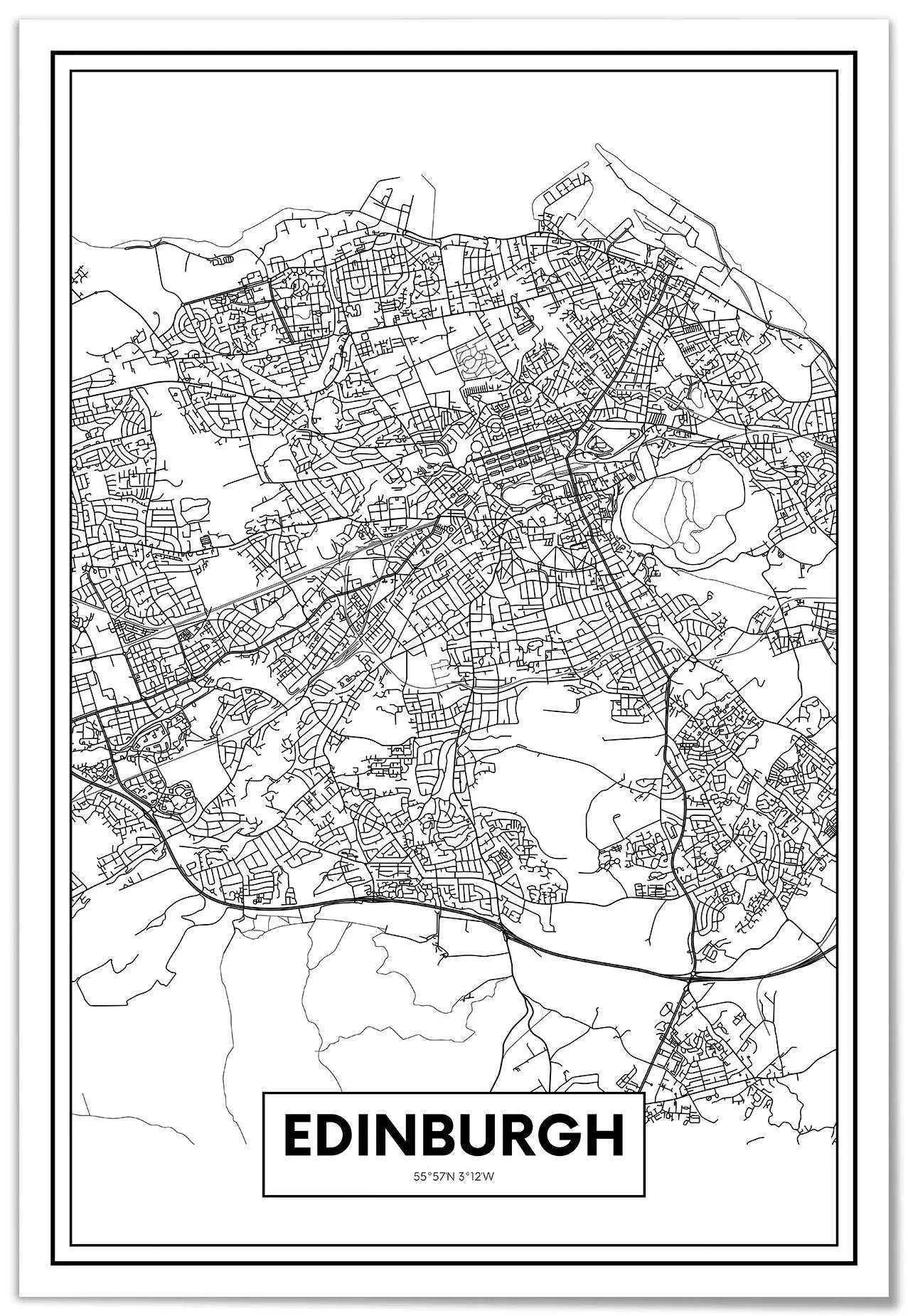 Cuadro Mapa Edimburgo freeshipping - Home and Living