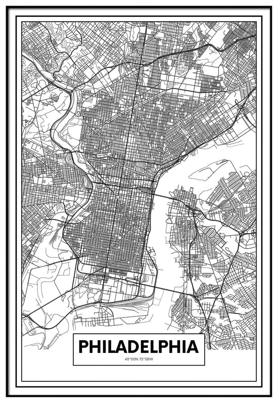 Cuadro Mapa Filadelfia freeshipping - Home and Living