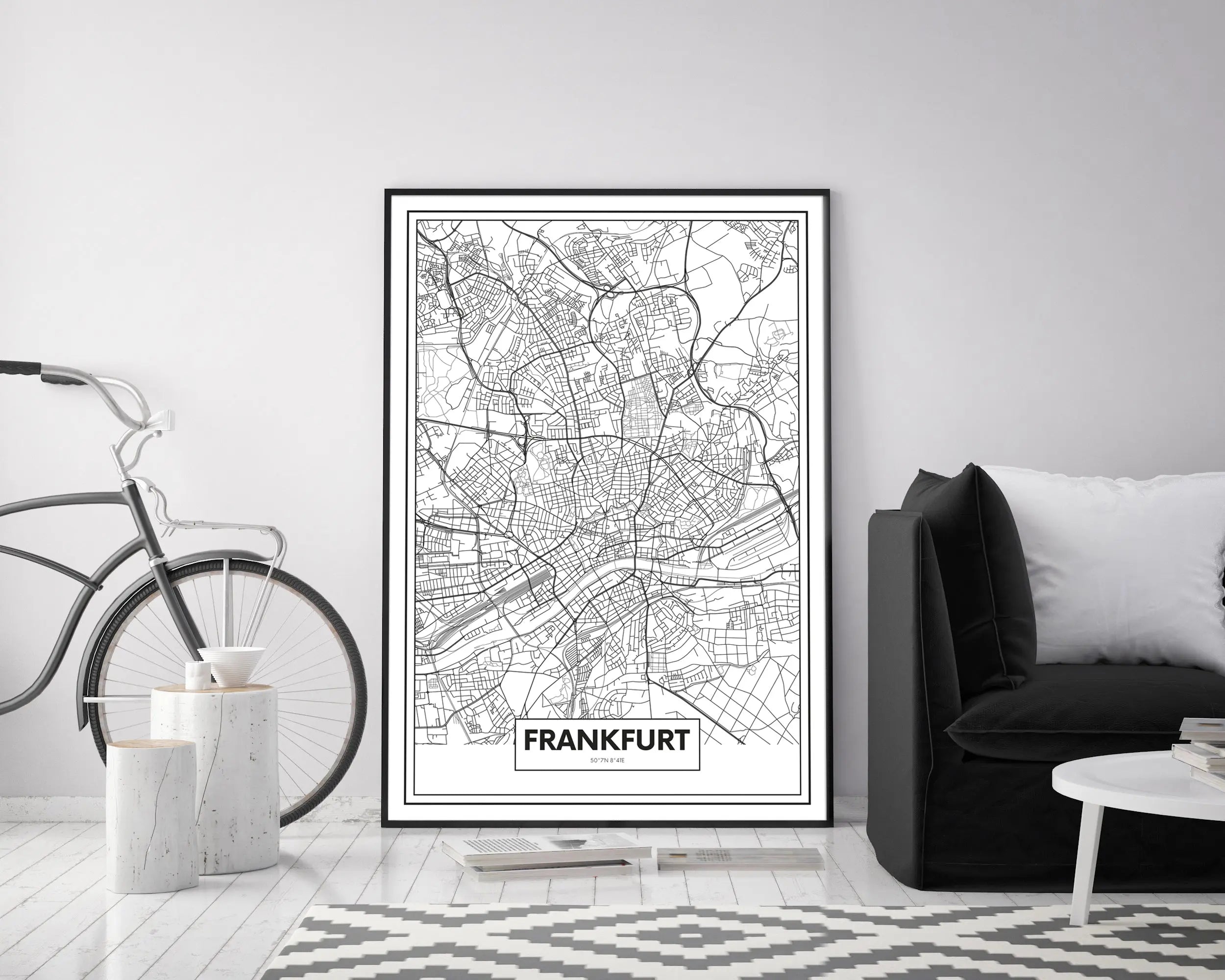 Cuadro Mapa Frankfurt freeshipping - Home and Living