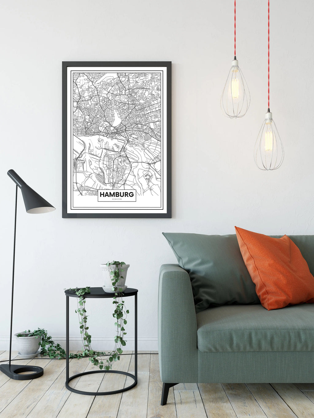Cuadro Mapa Hamburgo freeshipping - Home and Living