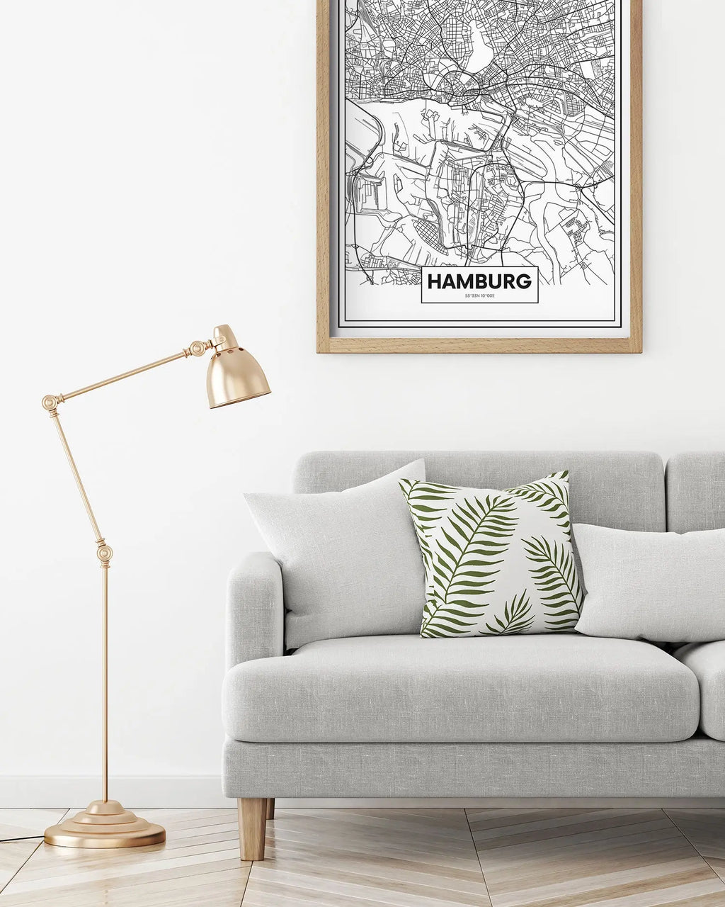 Cuadro Mapa Hamburgo freeshipping - Home and Living
