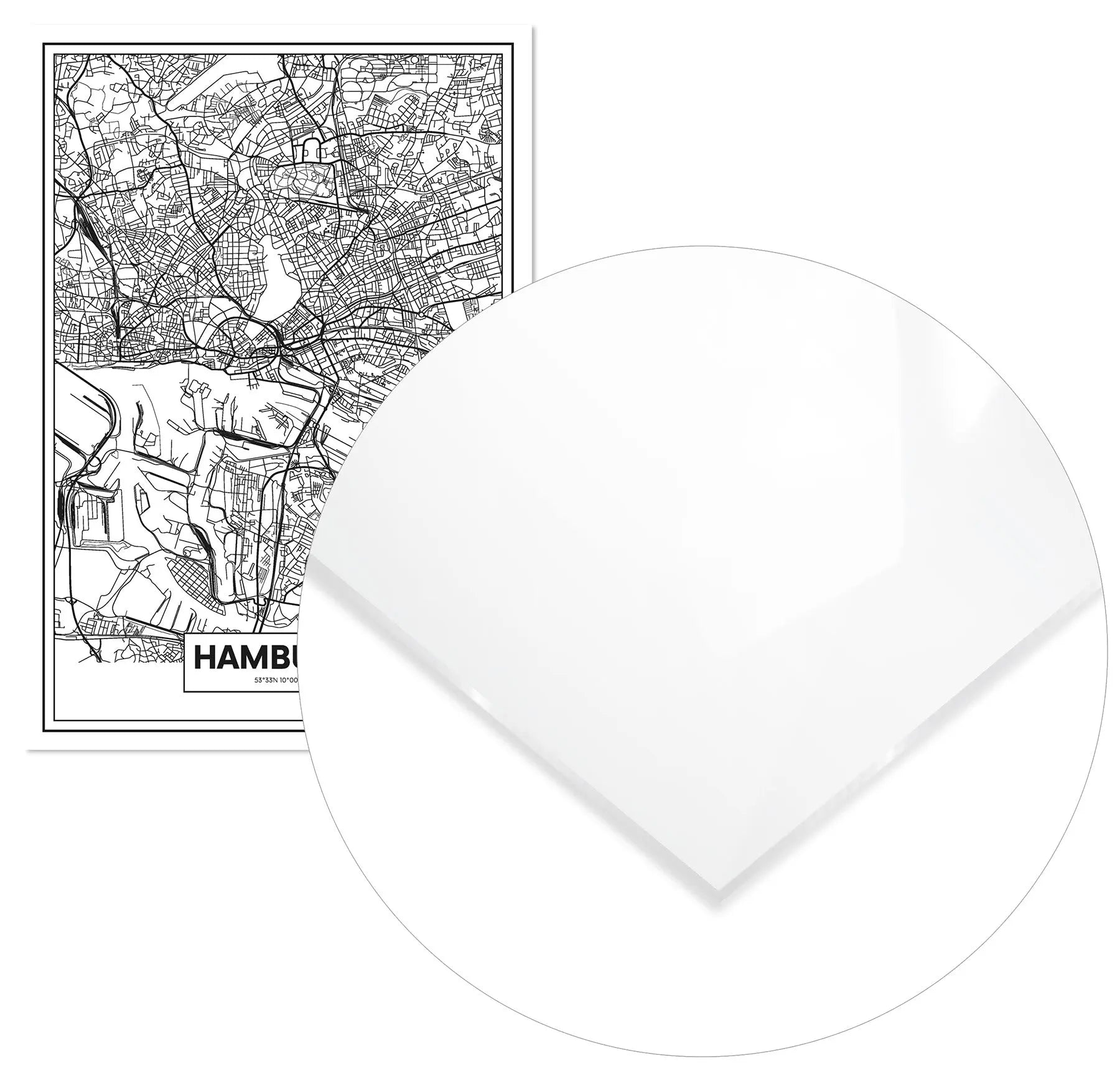 Cuadro Mapa Hamburgo freeshipping - Home and Living