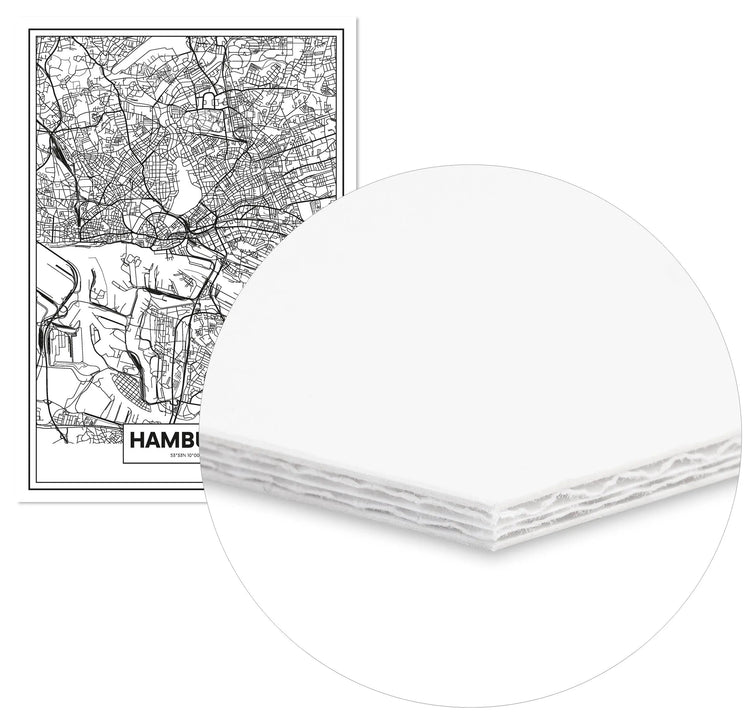Cuadro Mapa Hamburgo Home & Living CuadroEnmarcado70x100cm