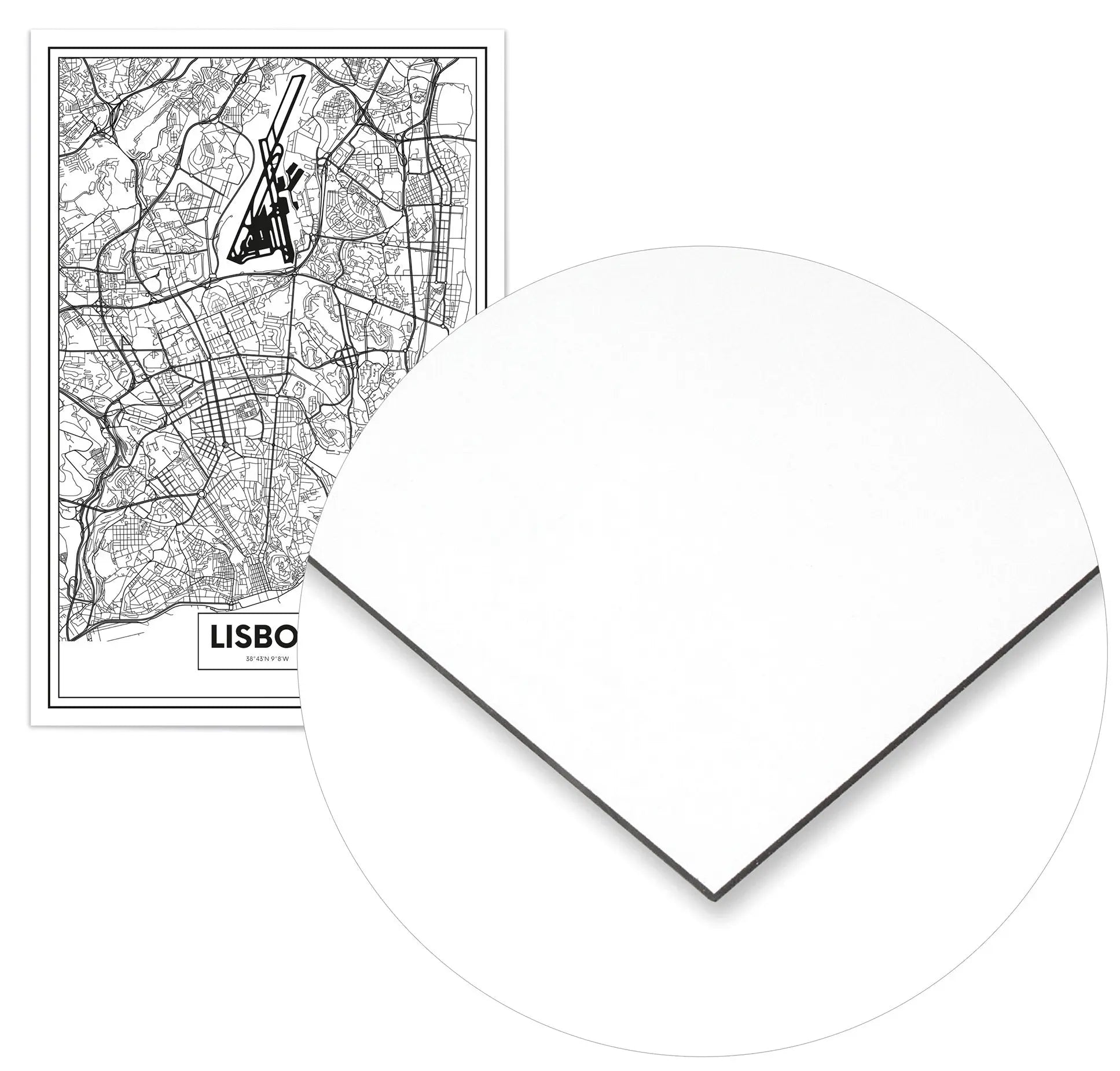 Cuadro Mapa Lisboa freeshipping - Home and Living