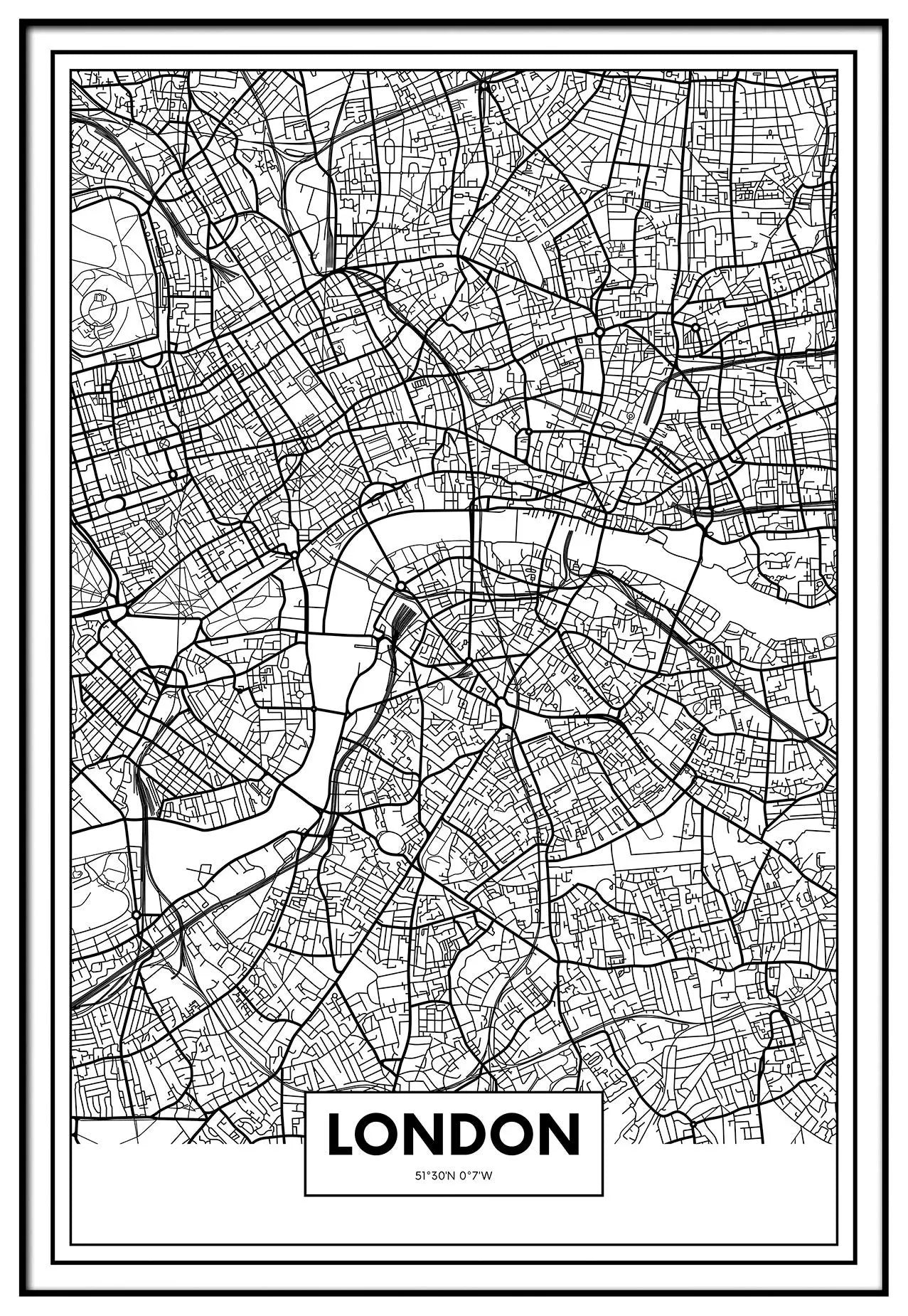 Cuadro Mapa Londres freeshipping - Home and Living