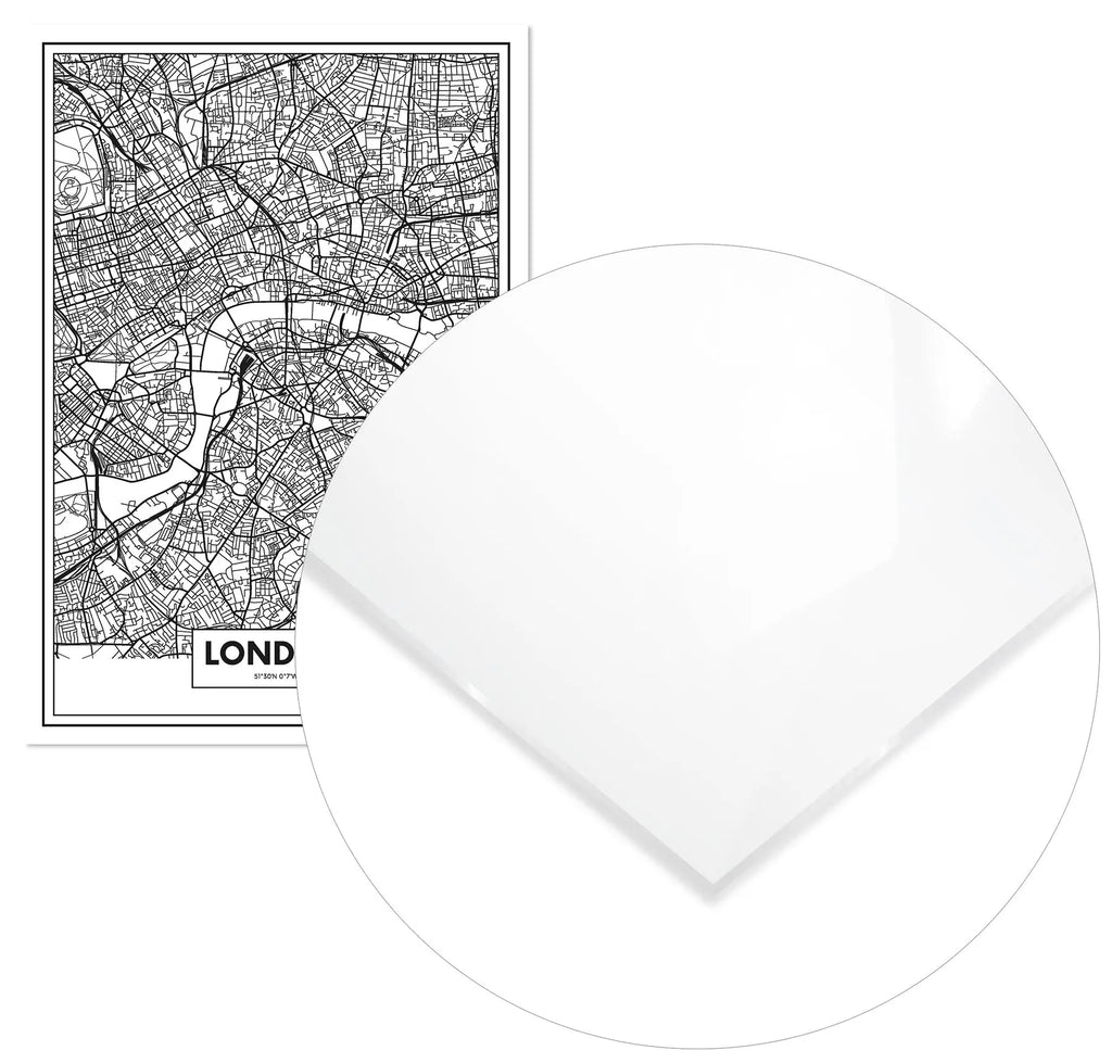 Cuadro Mapa Londres Home & Living MetacrilatoEnmarcado70x100cm