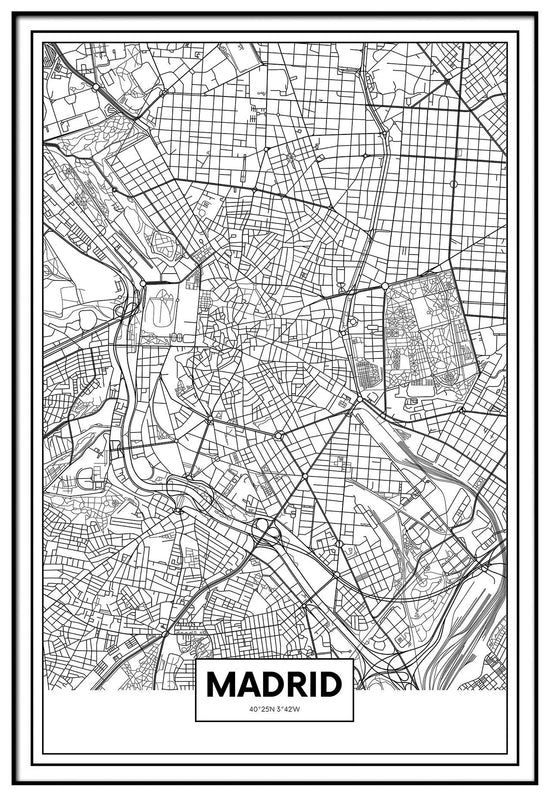 Cuadro Mapa Madrid freeshipping - Home and Living