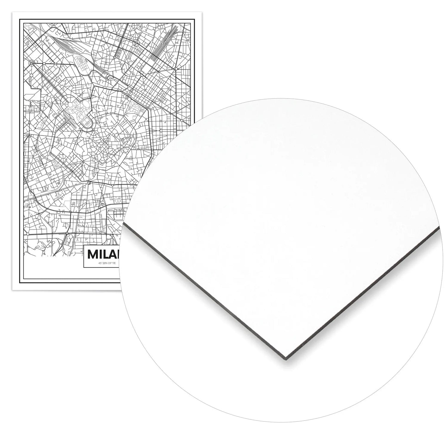 Cuadro Mapa Milán freeshipping - Home and Living