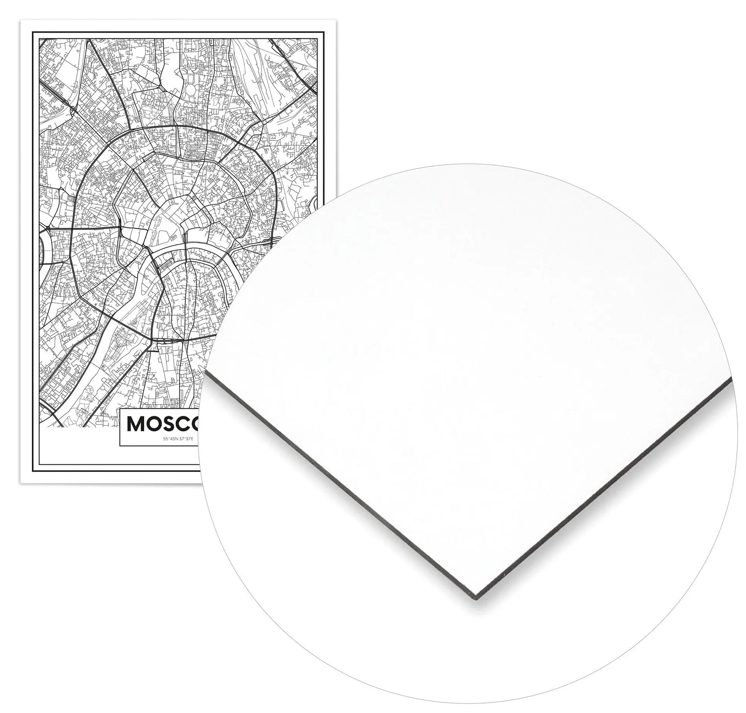 Cuadro Mapa Moscú freeshipping - Home and Living