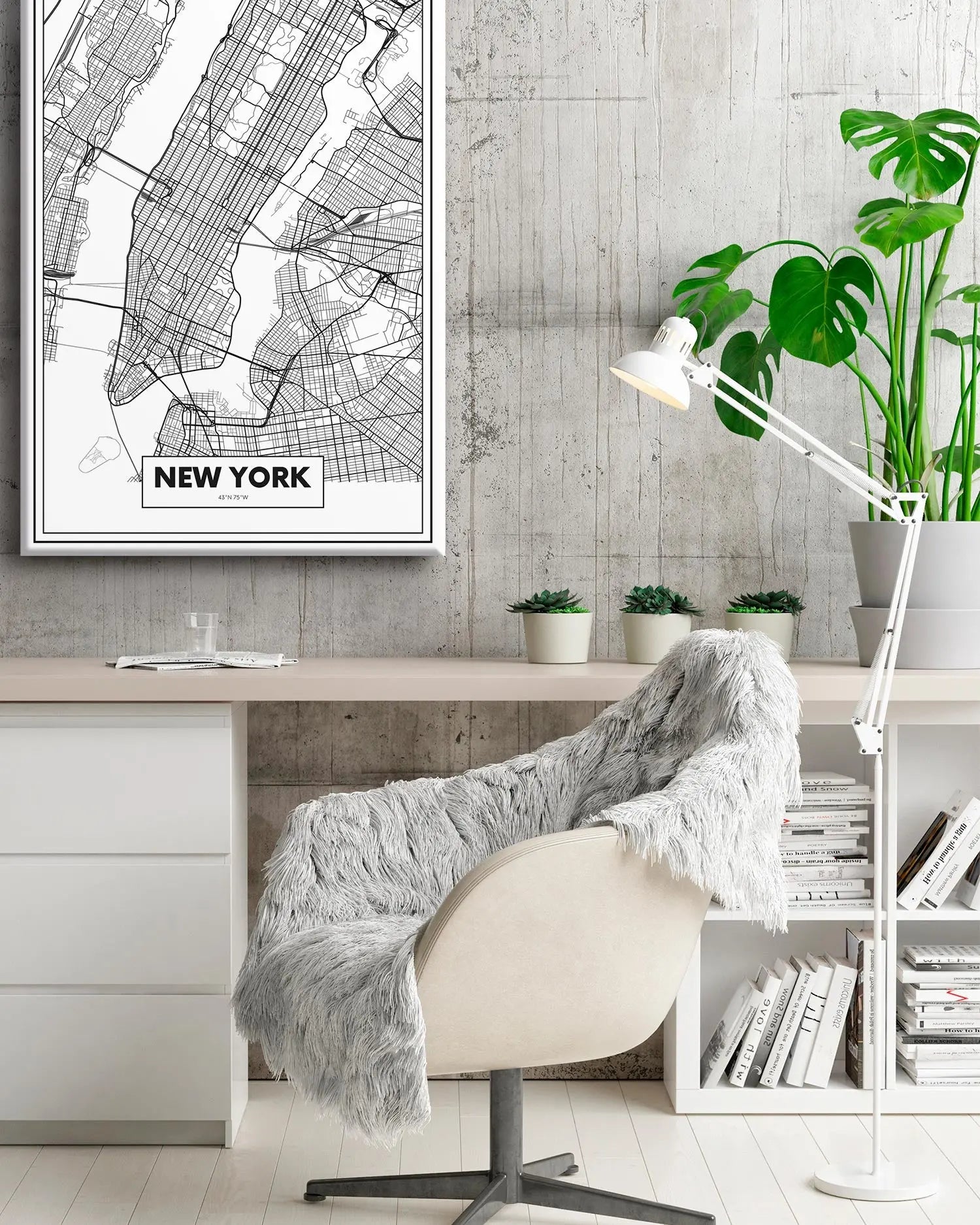 Cuadro Mapa Nueva York freeshipping - Home and Living