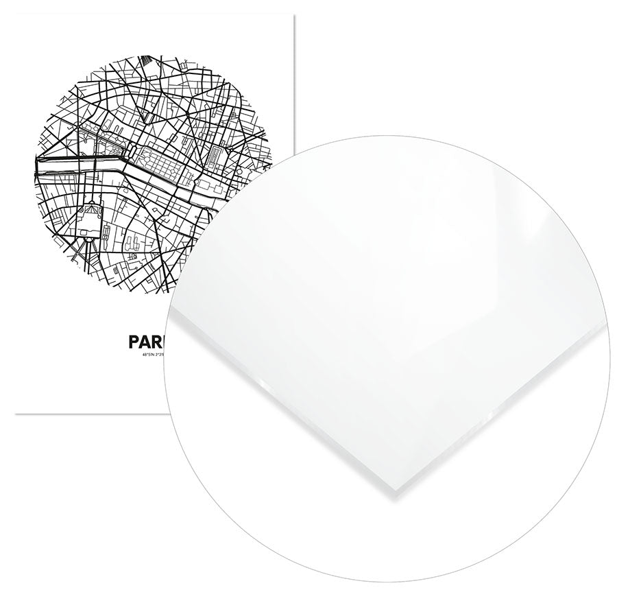 Cuadro Mapa París Círculo Home & Living 