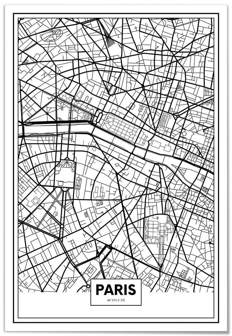 Cuadro Mapa París freeshipping - Home and Living