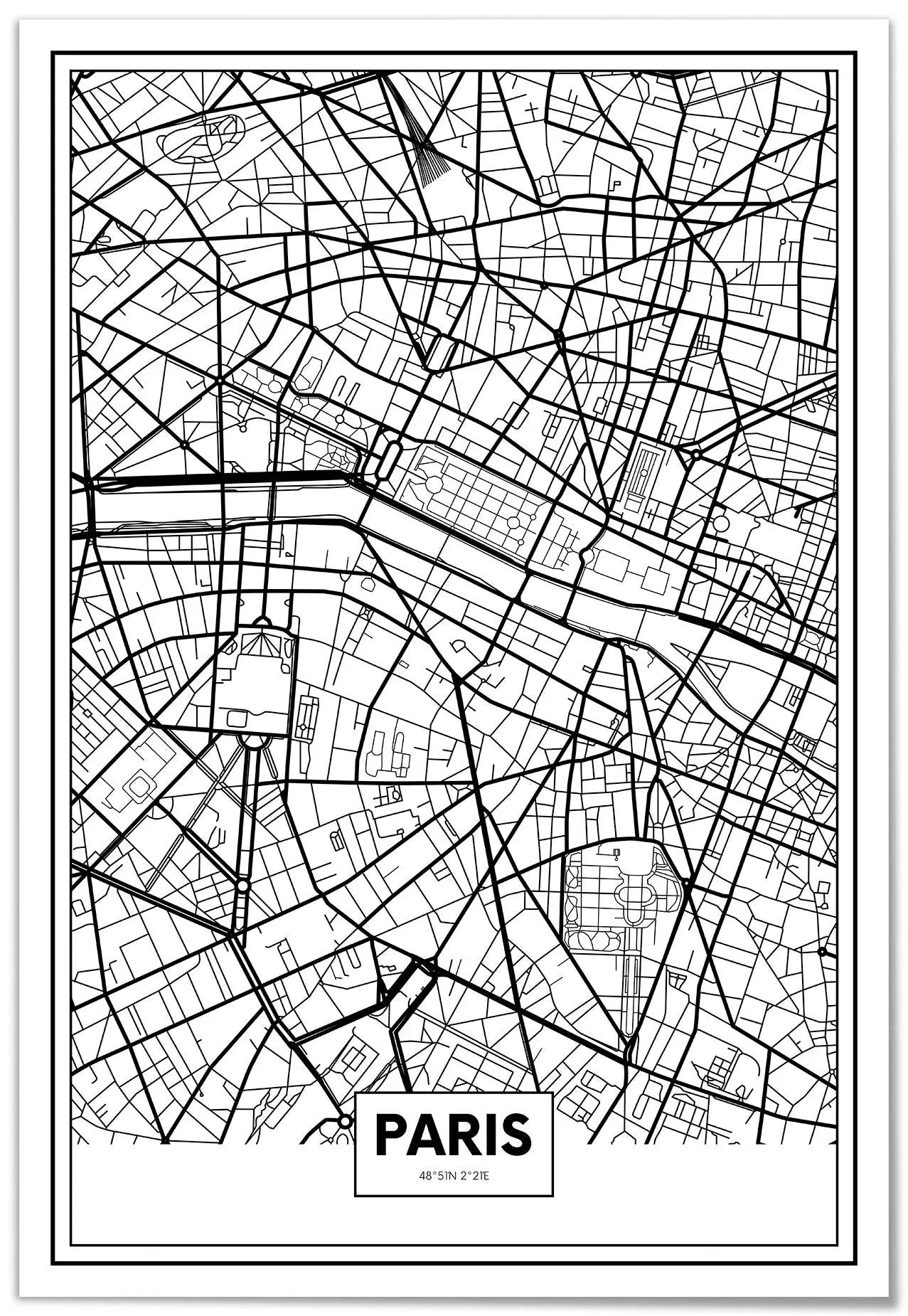 Cuadro Mapa París freeshipping - Home and Living