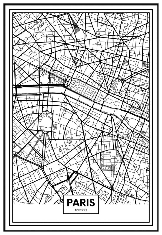 Cuadro Mapa París freeshipping - Home and Living