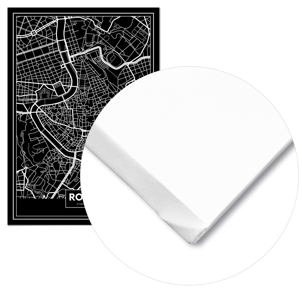Cuadro Mapa Roma Color Negro Home & Living 