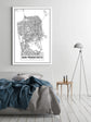 Cuadro Mapa San Francisco freeshipping - Home and Living