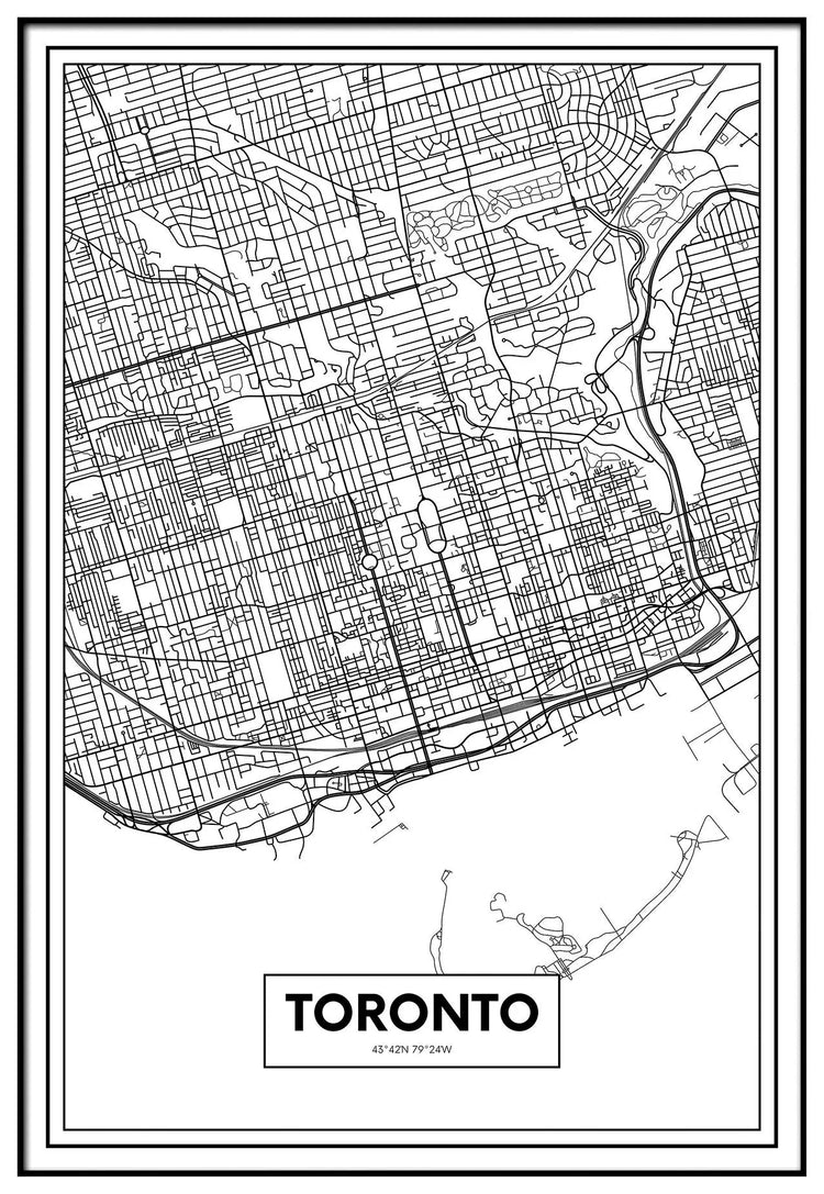 Cuadro Mapa Toronto freeshipping - Home and Living