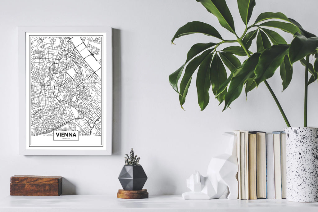 Cuadro Mapa Viena freeshipping - Home and Living