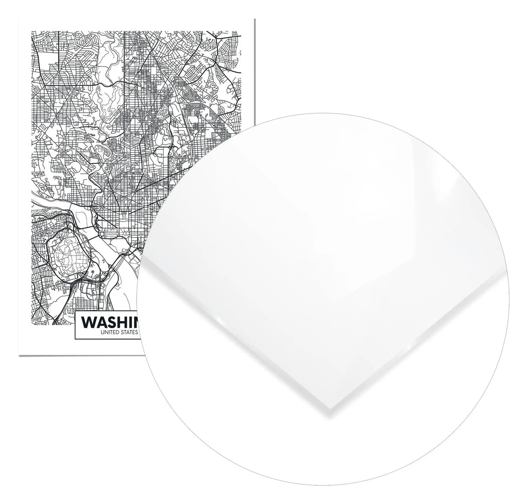 Cuadro Mapa Washington Home & Living MetacrilatoEnmarcado70x100cm