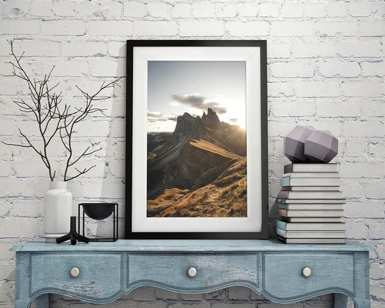 Cuadro Montaña Seceda en Italia freeshipping - Home and Living