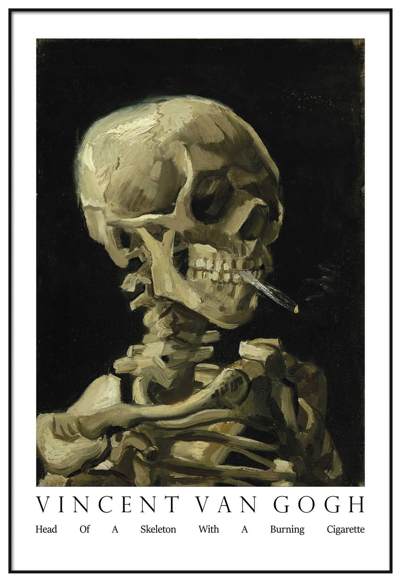 Cuadro Van Gogh Esqueleto Cigarro freeshipping - Home and Living