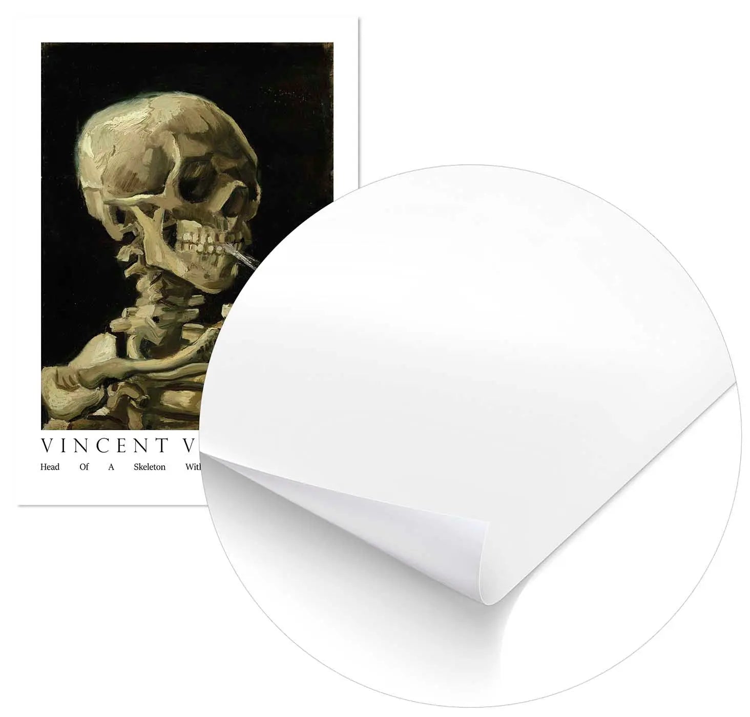 Cuadro Van Gogh Esqueleto Cigarro freeshipping - Home and Living