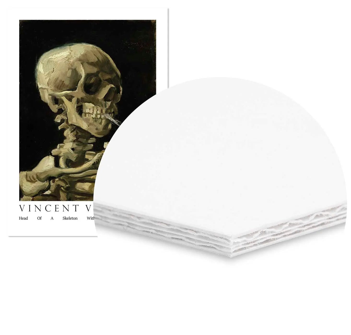 Cuadro Van Gogh Esqueleto Cigarro freeshipping - Home and Living