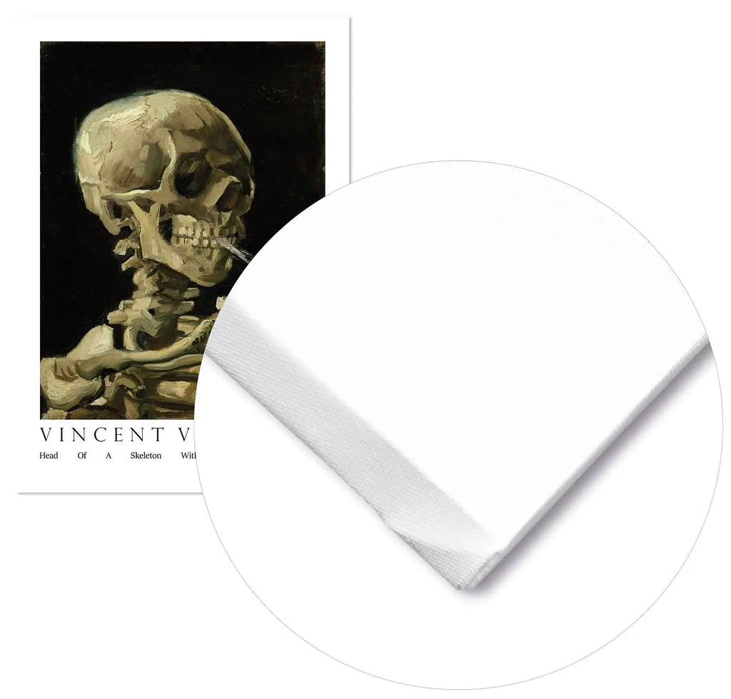 Cuadro Van Gogh Esqueleto Cigarro Home & Living Lienzo70x100cm