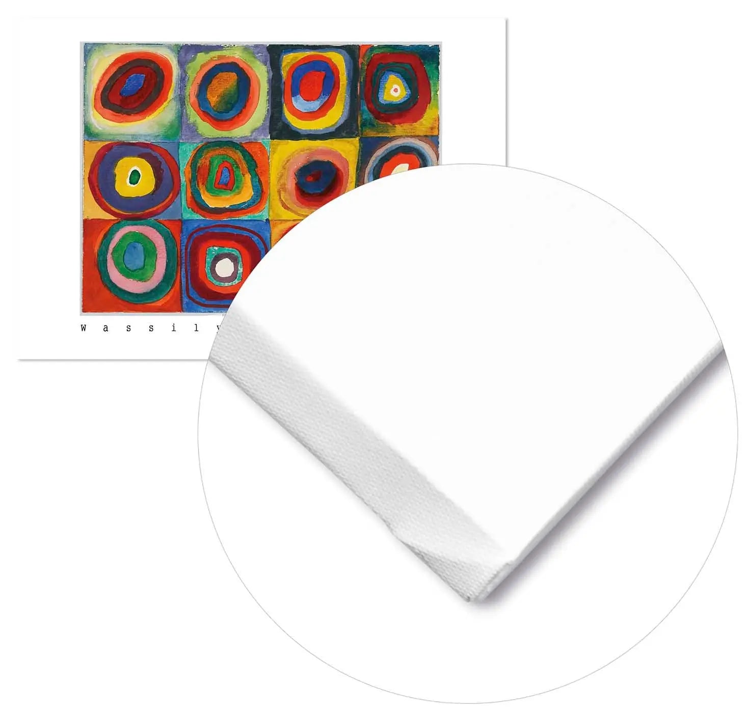 Cuadro Wassily Kandinsky Cuadrados con Anillos Home & Living Lienzo30x21cm