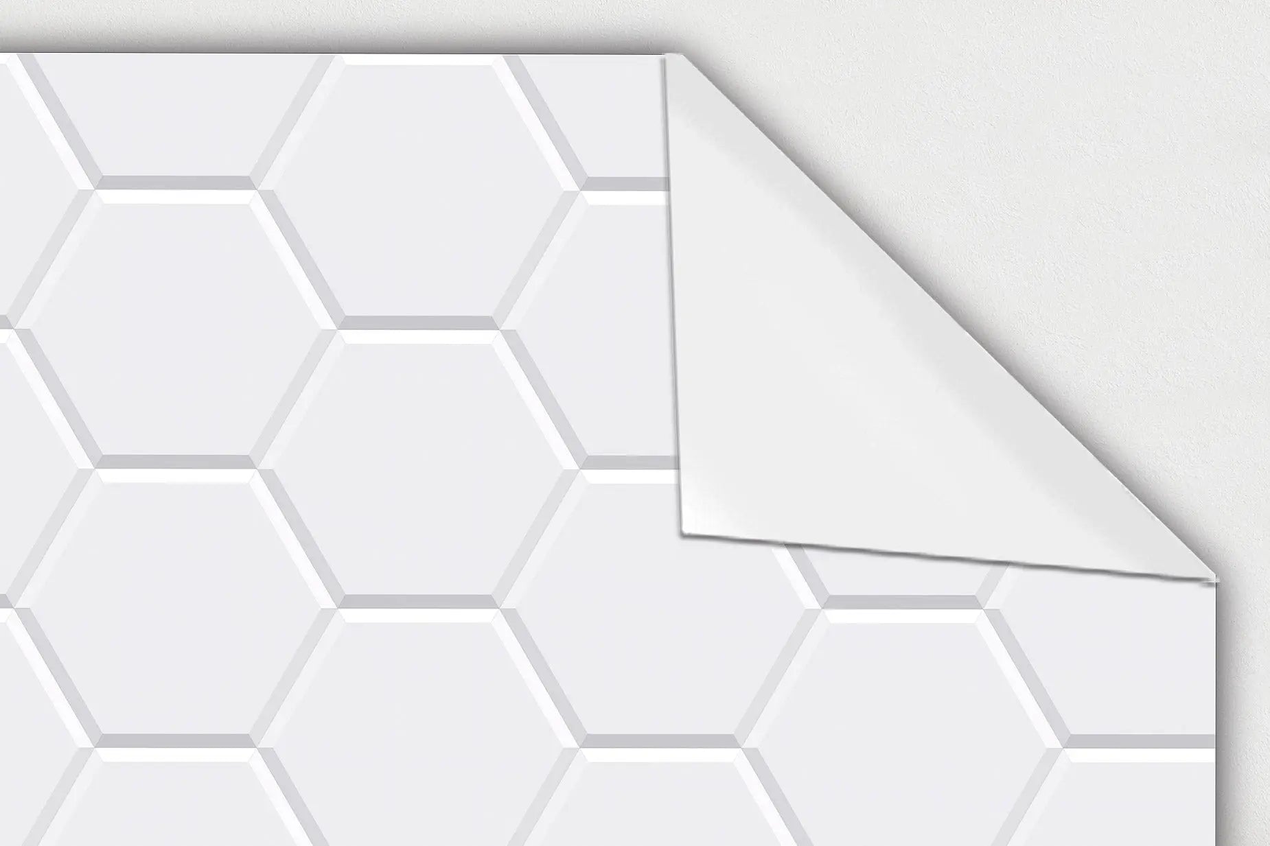 Frente de Cocina Azulejo Hexagonal Blanco freeshipping - Home and Living