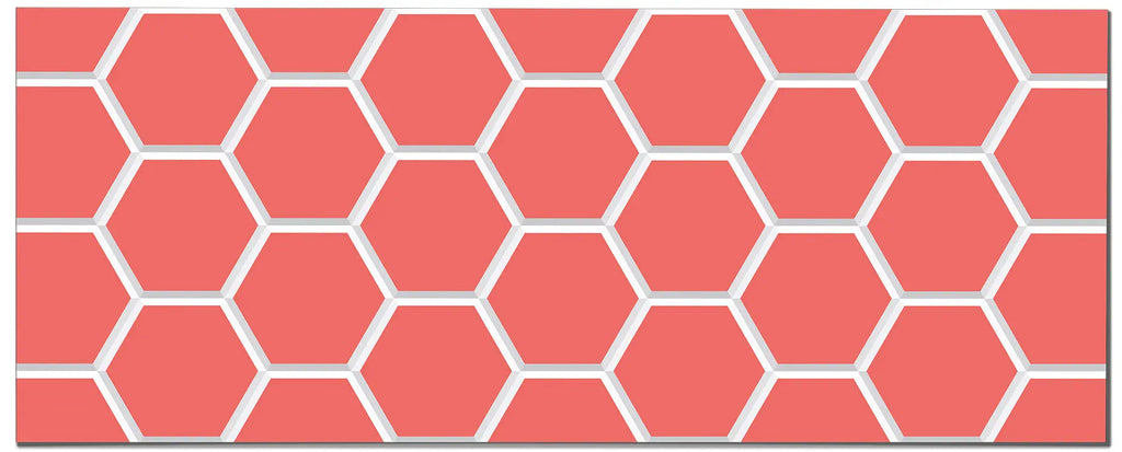 Frente de Cocina Azulejo Hexagonal Salmón freeshipping - Home and Living