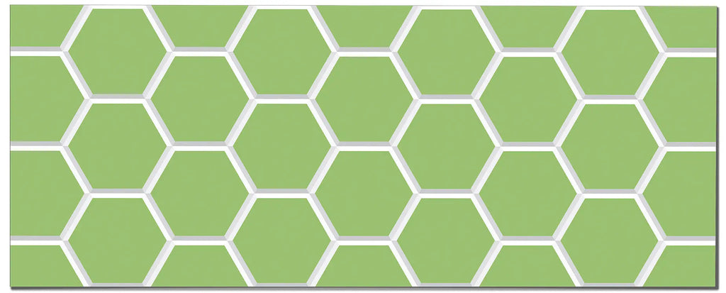 Frente de Cocina Azulejo Hexagonal Verde freeshipping - Home and Living
