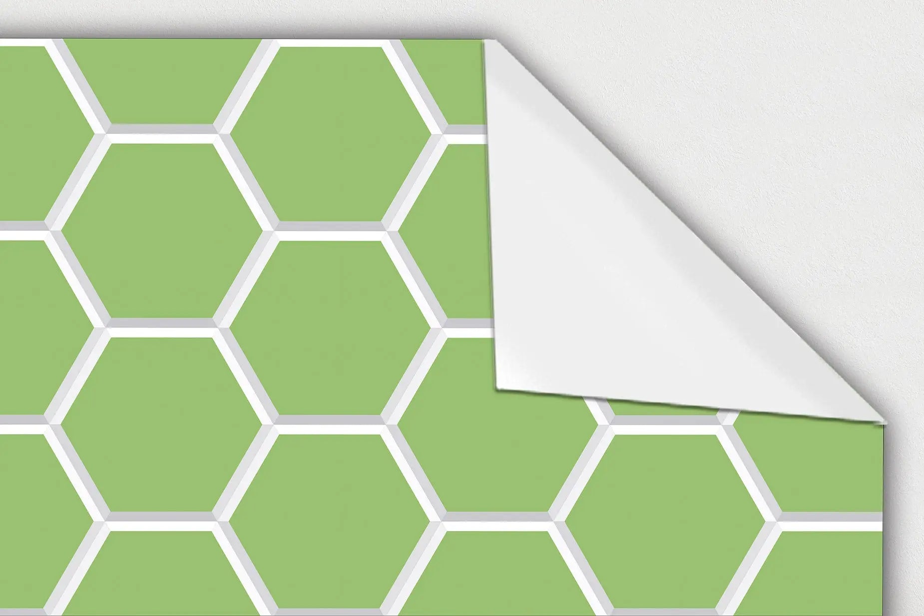 Frente de Cocina Azulejo Hexagonal Verde freeshipping - Home and Living