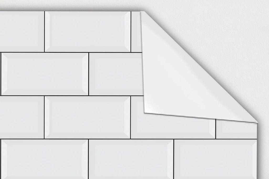 Frente de Cocina Azulejo Ladrillo Blanco freeshipping - Home and Living