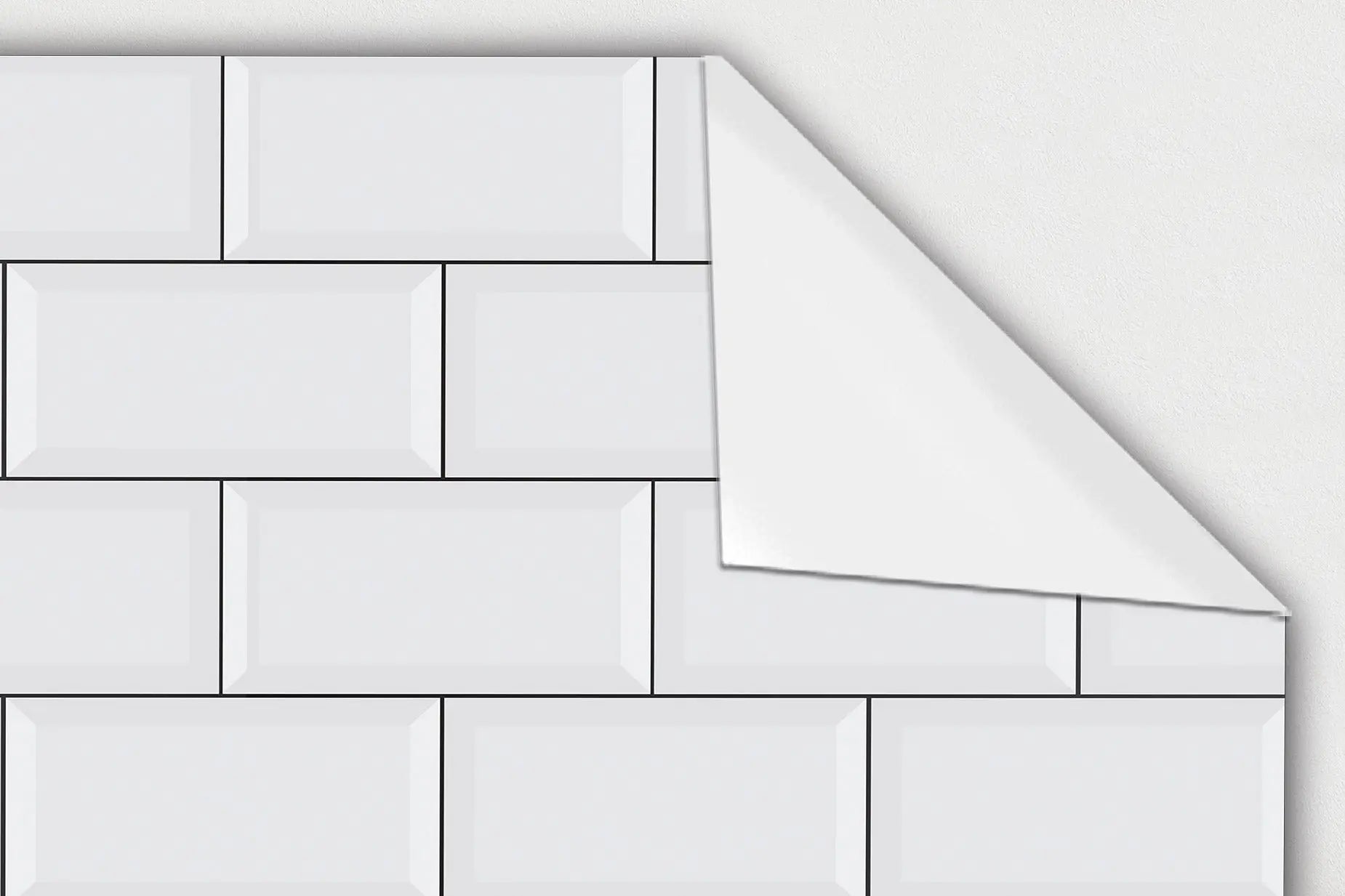 Frente de Cocina Azulejo Ladrillo Blanco freeshipping - Home and Living