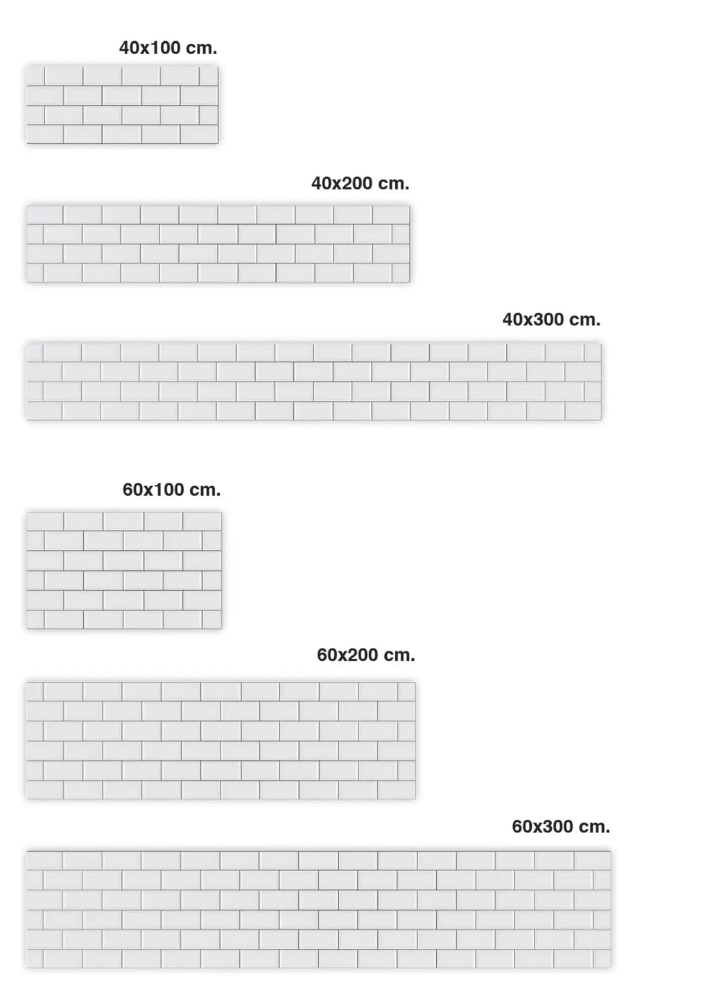 Frente de Cocina Azulejo Ladrillo Blanco freeshipping - Home and Living