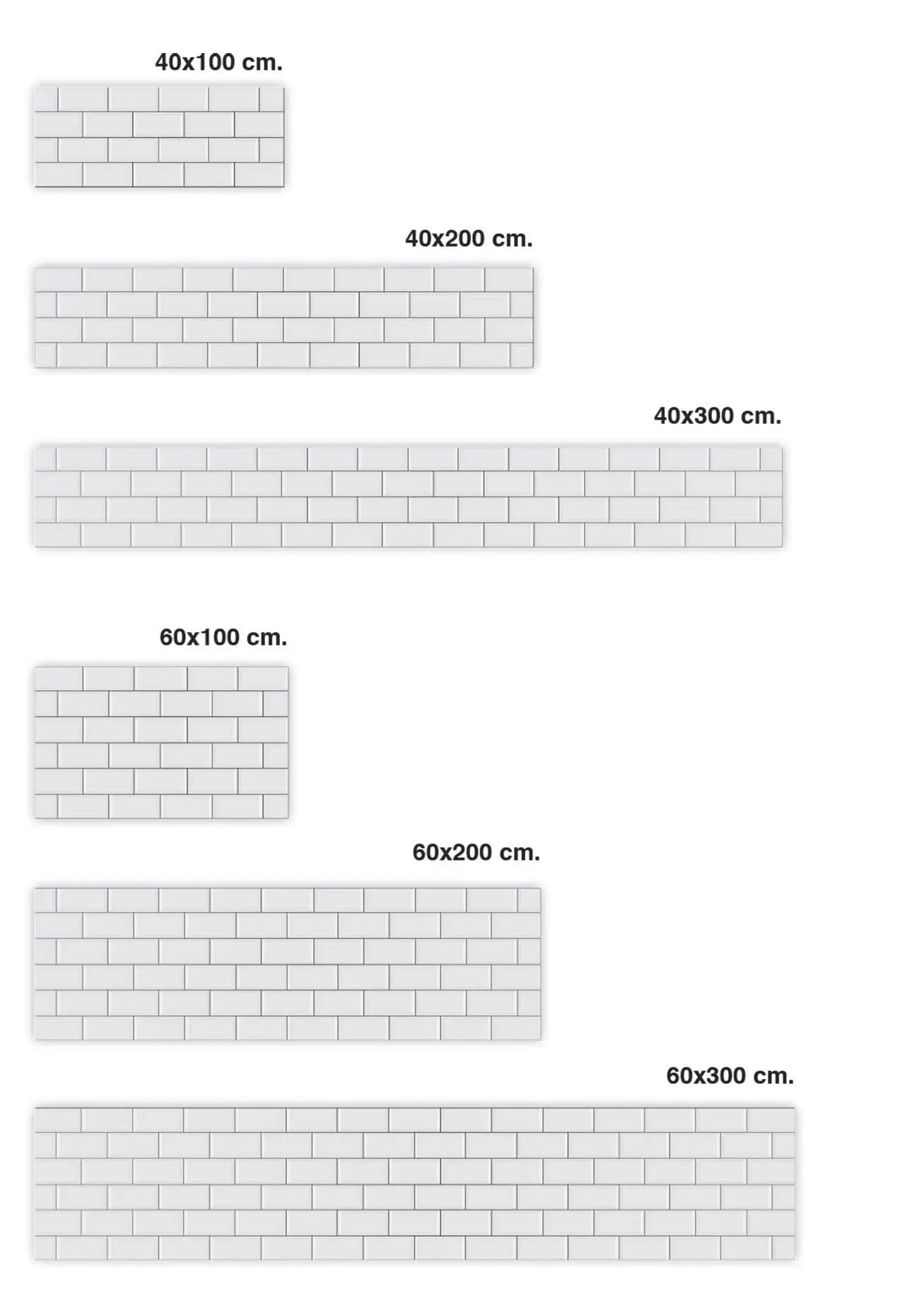 Frente de Cocina Azulejo Ladrillo Blanco freeshipping - Home and Living