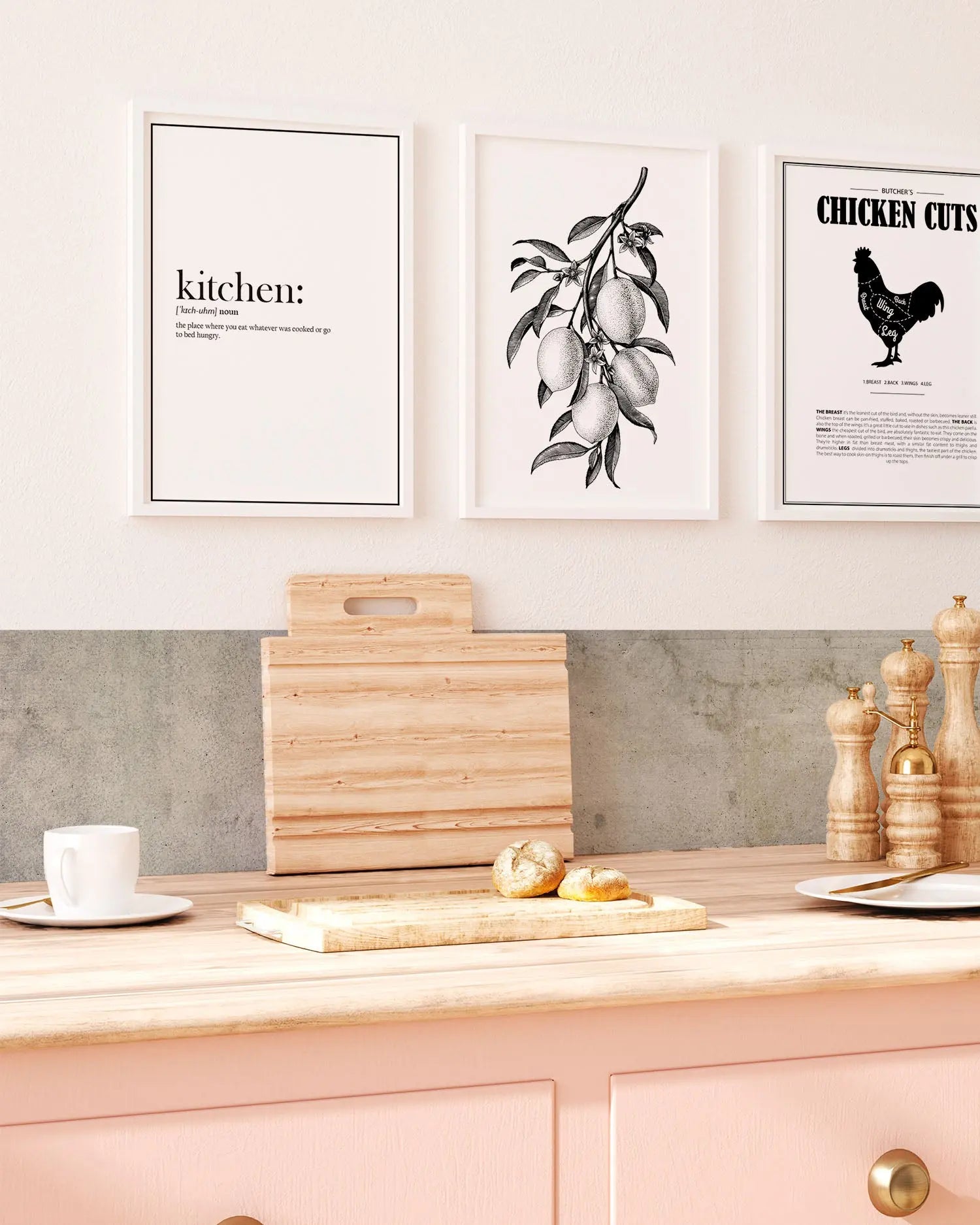 Frente de Cocina Cemento Gris freeshipping - Home and Living