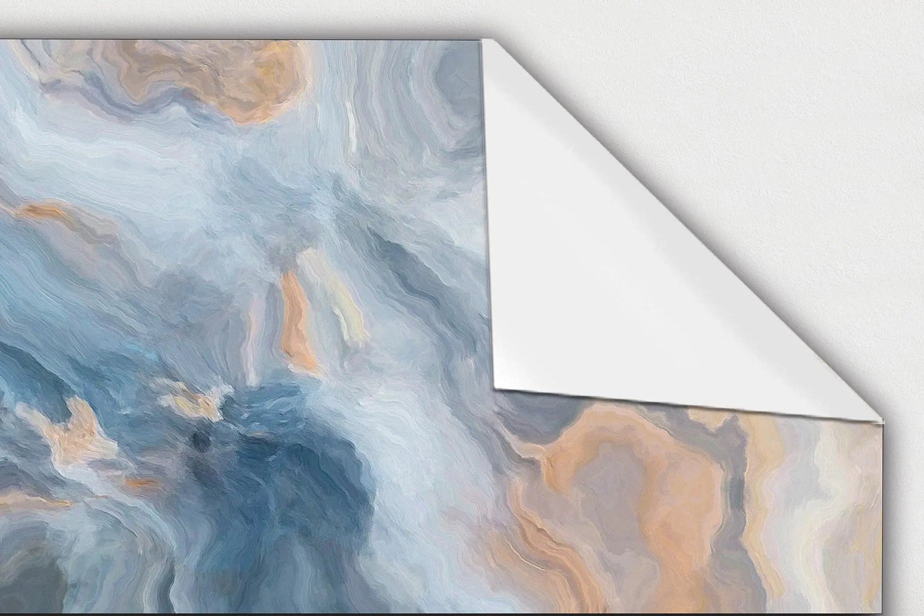 Frente de Cocina Mármol Azul y Naranja freeshipping - Home and Living