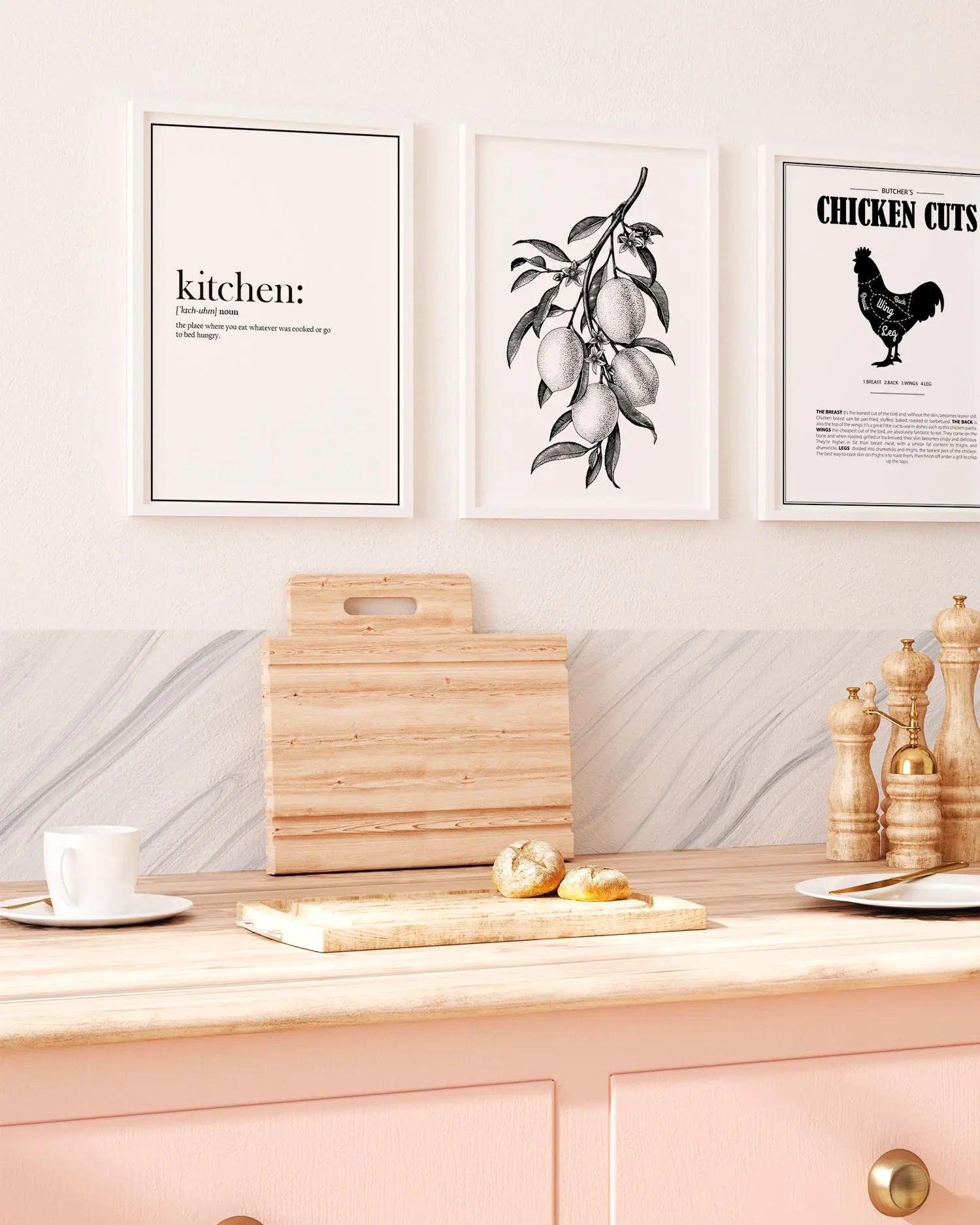 Frente de Cocina Mármol Blanco freeshipping - Home and Living