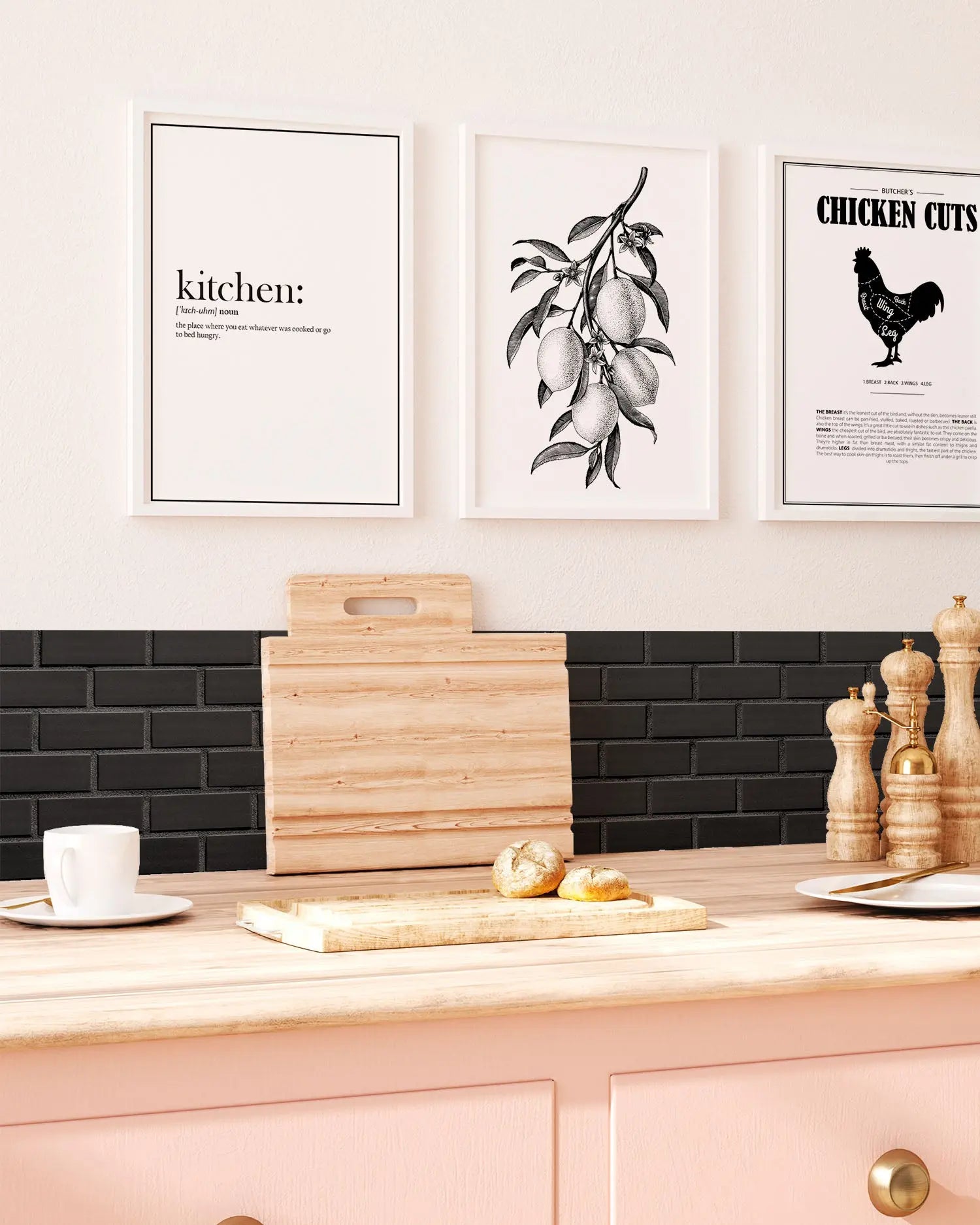 Frentes de Cocina Ladrillo Negro freeshipping - Home and Living