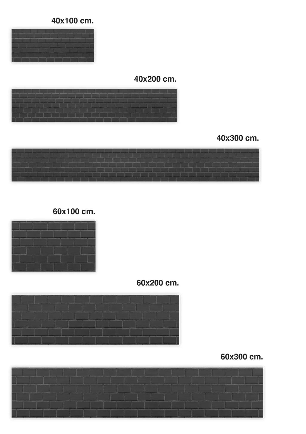 Frentes de Cocina Ladrillo Negro freeshipping - Home and Living