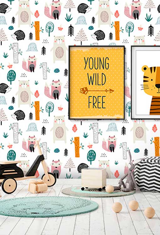 Papel Pintado Animales Bosque Home & Living 