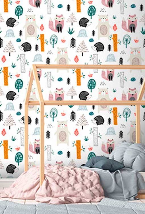 Papel Pintado Animales Bosque Home & Living 