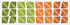 Pegatinas de Pared Triángulos Naranjas y Verdes Pack de 48 freeshipping - Home and Living