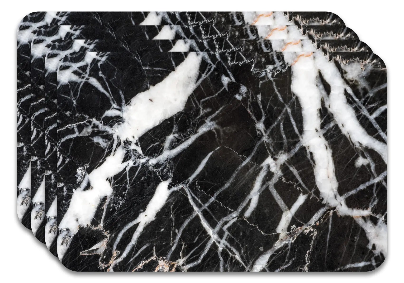 Salvamanteles Mármol Negro 45x30 cm Pack de 4 freeshipping - Home and Living