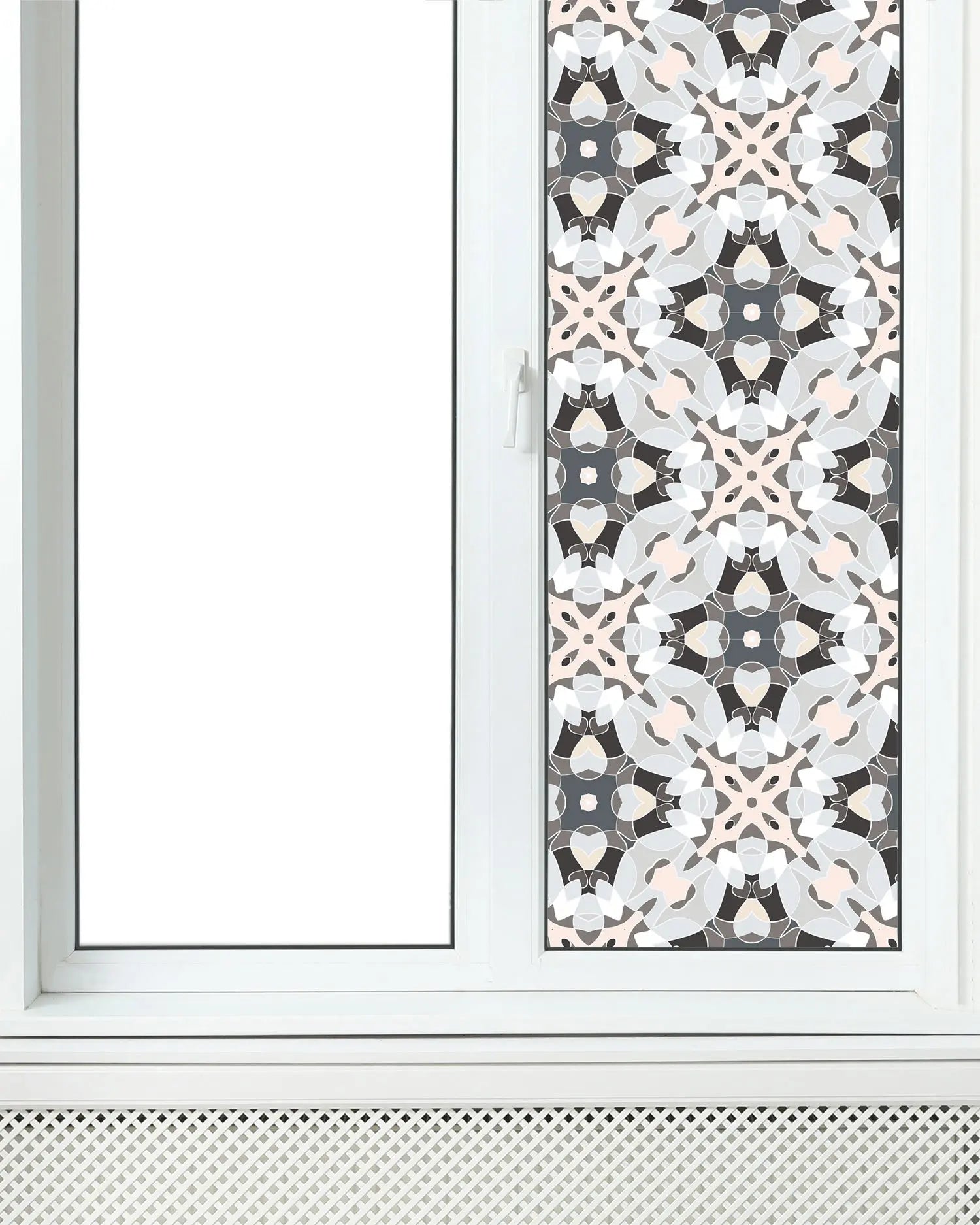 Vinilo para Ventanas Baldosa Modelo Oriental Gris freeshipping - Home and Living